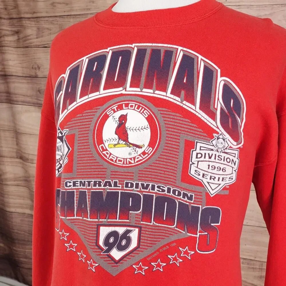 Vintage St. Louis‎ Cardinals Sweatshirt Mens XL 1996 Champions Crewneck Lee USA